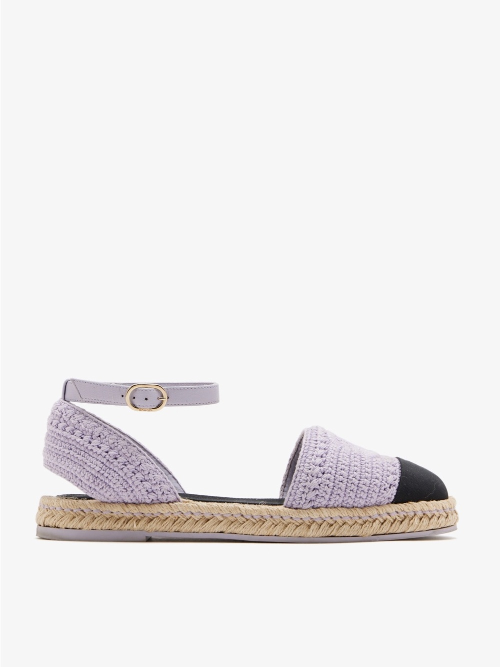 NEW CHANEL Lavender Crochet Espadrille Sandals - Picture 2 of 8